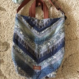 Sakroots Denim Canvas Shoulder Crossbody Tote